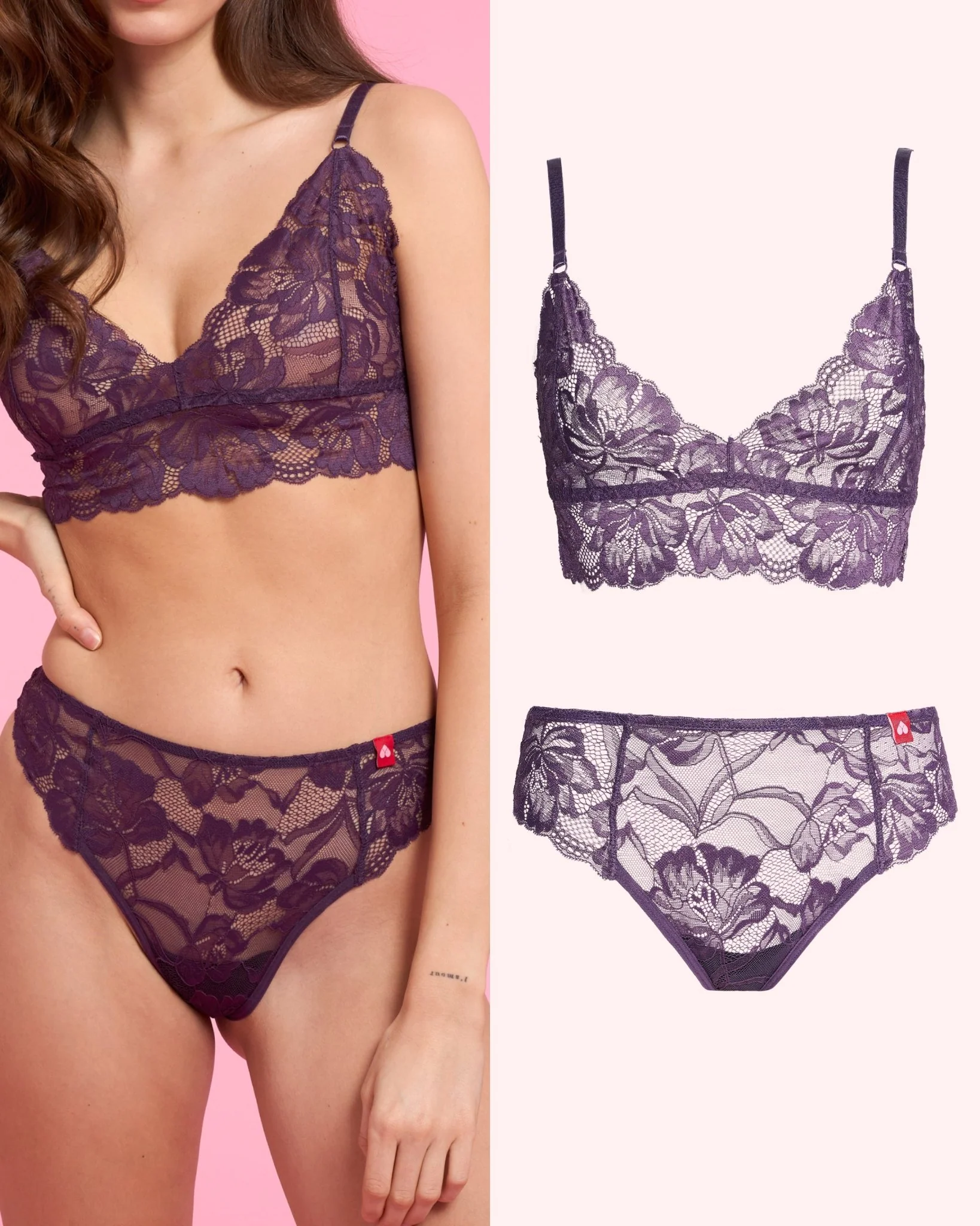 Set: Bralette & Brazilian – Luxury Lace Unterwäsche