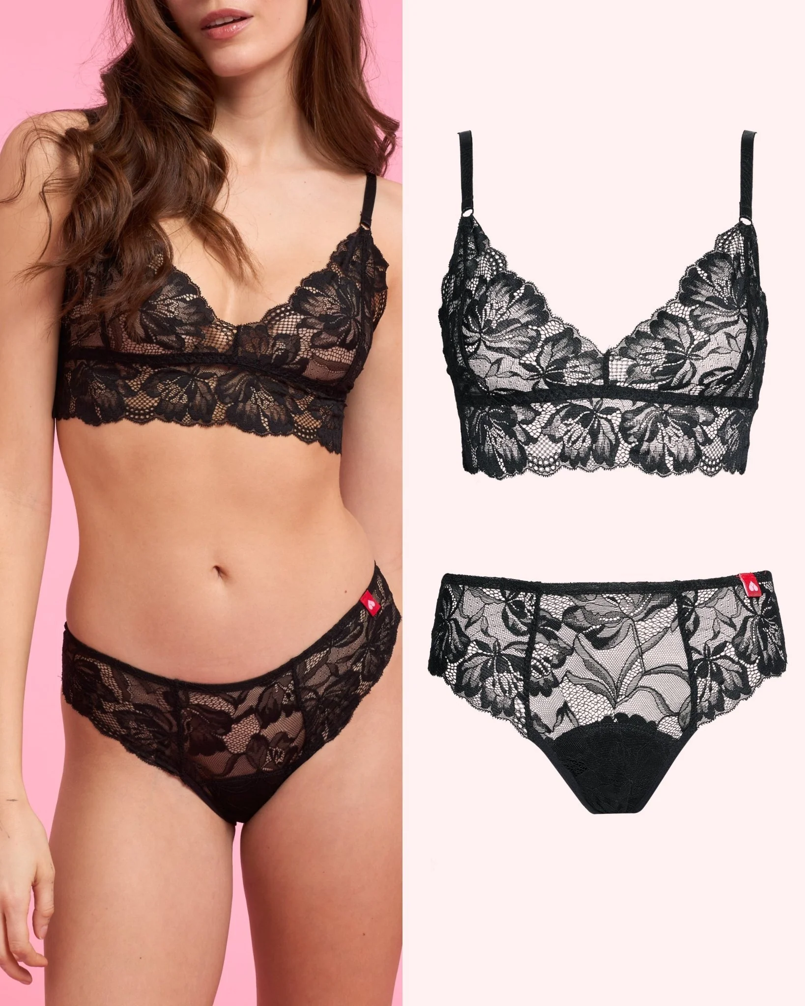 Set: Luxury Lace Bralette & Slip – Extra Strong