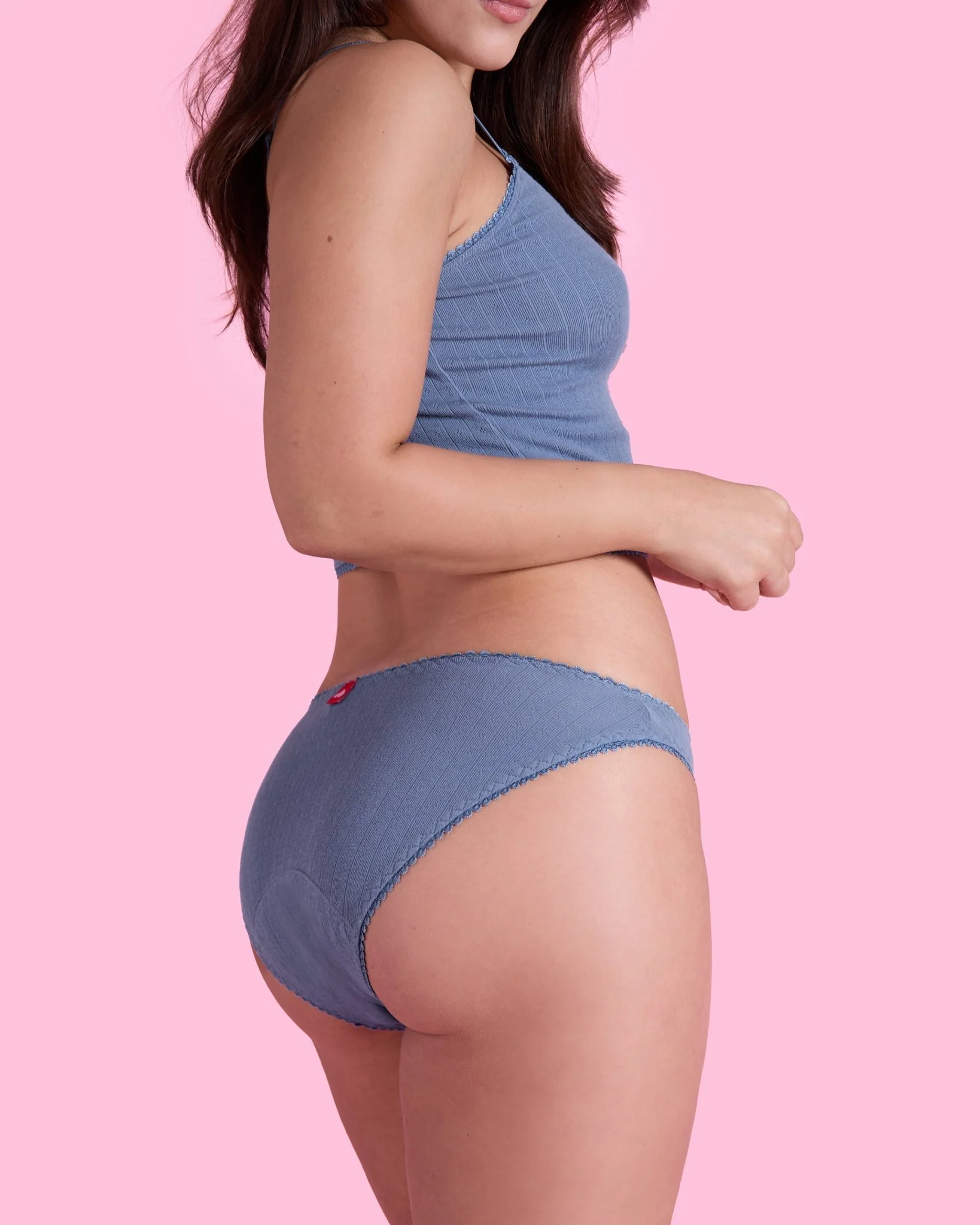 Set: Pointelle Cropped Top & Slip - Extra Strong - Image 2